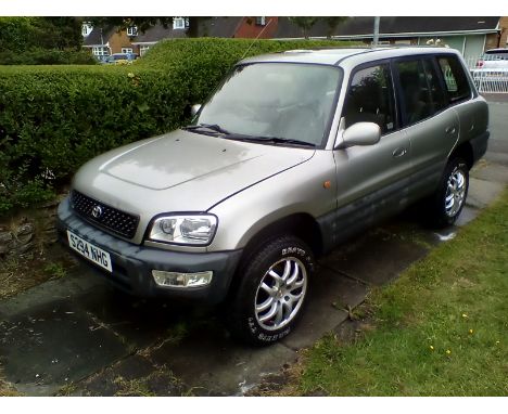 1998 S reg Toyota Rav4 with two keys. Four wheel petrol drive with tow bar and fitted electric socket. Condition Report: MOT 