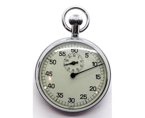 Vintage stainless steel stopwatch. P&amp;P Group 1 (£14+VAT for the first lot and £1+VAT for subsequent lots) 