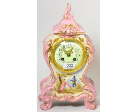 A French porcelain mantle clock 