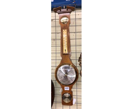 LIGHT WOOD WEATHER MASTER CLEVEDON HYGROMETER