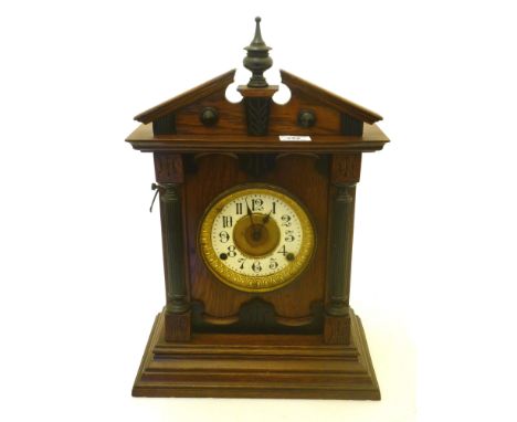 FATTORINI AND SONS WOODEN MANTLE CLOCK 18.5" X 12.5" X 7"