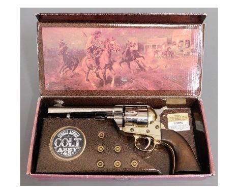 A boxed single action Colt Army 45 display model 