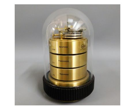 A Barigo German barometer/thermometer/hygrometer in domed case, 160mm high 
