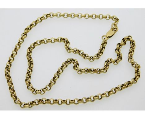 A 9ct gold belcher chain, 19.8g, 20in long