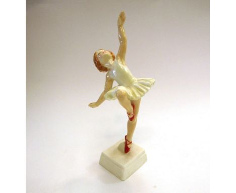 A Royal Worcester figurine "Red Shoes" modelled by F.G. Doughty, 21cm tall