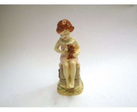 A Royal Worcester figurine "Wednesday's Child Knows Little Woe", 15cm tall