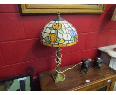 A Tiffany style table lamp, 61cm tall
