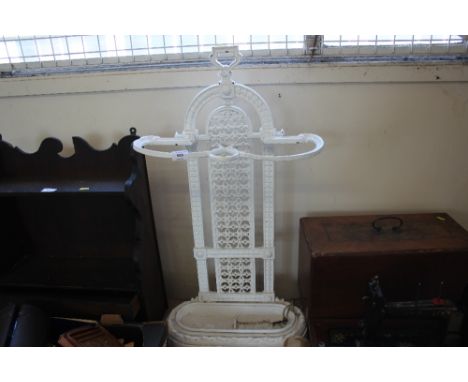 A painted Victorian cast iron stick stand