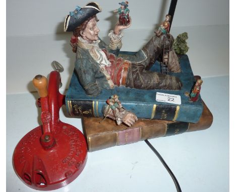 Novelty lamp and a Spong bean slicer