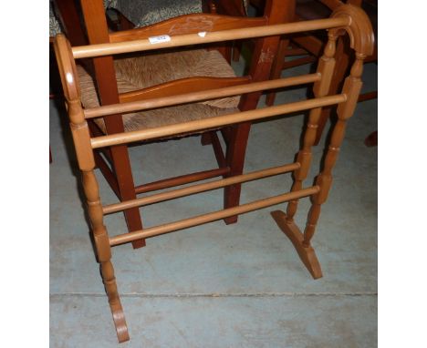 Wood towel rail & standard lamp