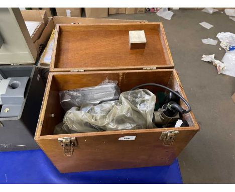 A cased mid 20th Century microscope
