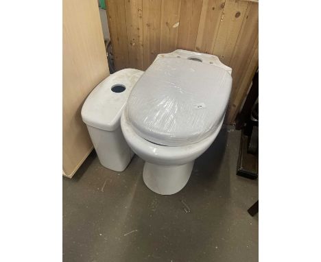 Ceramic toilet basin and matching cistern