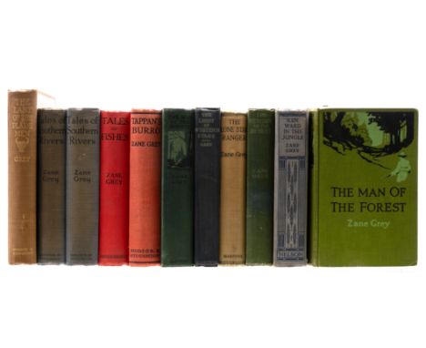 Grey (Zane) The Man of the Forest, first edition, contemporary ink gift inscription on front free endpaper, plates, 1920; The