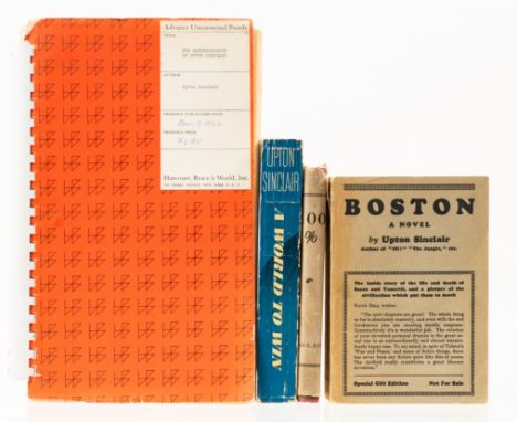 Sinclair (Upton) A World to Win, light marginal toning, original wrappers, chips and creases to extremities,  1946; Boston, o