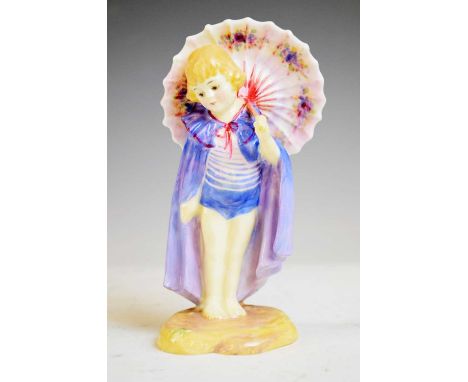Royal Doulton - 'Babette' HN1424, produced 1930-38, printed, painted and impressed marks, 12cm highLeft arm of figure (holdin