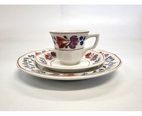 An Adams ironstone 'Old Colonial' pattern dinner, coffee and tea service. Includes two vegetable tureens and lids, a roaster 