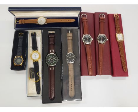 A collection of eight unworn, boxed fashion watches.