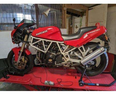 1992 Ducati 750 Supersport Registration number J625 PDV Frame number 002046 Engine number 002063 37,543 recorded miles Origin