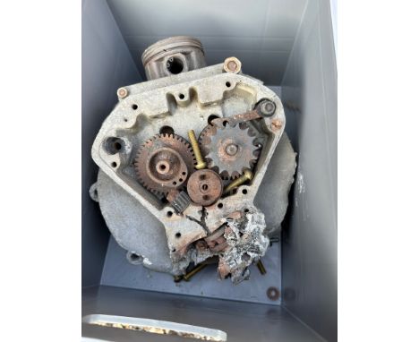 A Norton single cylinder engine, understood to have been from the National Motorcycle Museum fire, 33760 79x100 Provenance: F