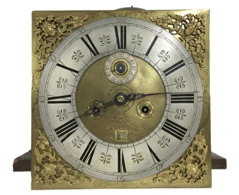Good eight day longcase five pillar movement, the 11" square brass dial signed Christopher Gould, Londini fecit on the dial p