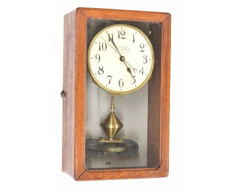 Paul Garnier electric wall clock with Prof. Fery design features, the 6" cream dial with centre seconds sweep hand signed Ele