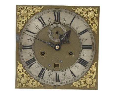 Month going longcase clock with five pillar movement, the 12" square brass dial signed Mansel Bennett, Londini Fecit on the s