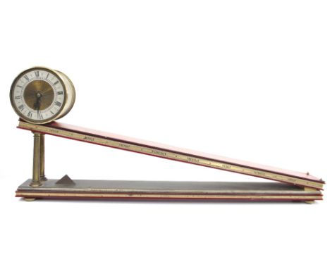 Dent reproduction limited edition inclined plane clock, the 4.25" chapter ring enclosing a star engraved centre signed Dent, 