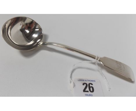 Victorian silver fiddle pattern sauce ladle, maker CL, London 1847, weight 2oz approx.