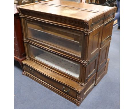 A pair of Globe Wernicke two section bookcases