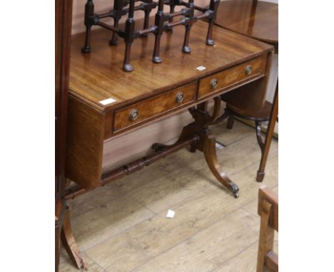 A mahogany sofa table W.95cm