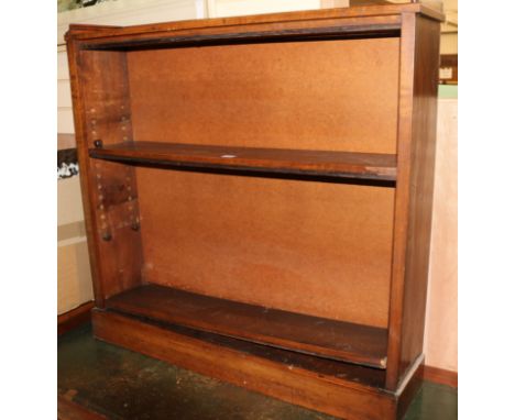 A Victorian mahogany three shelf open bookcase W.94cm