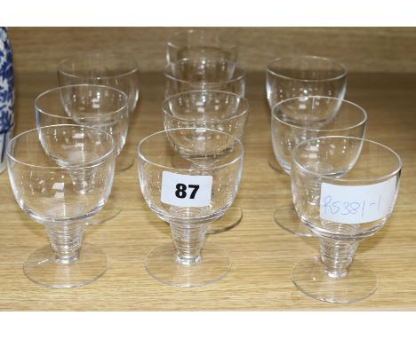 A set of ten R. Lalique drinking glasses