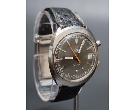 A circa 1969 Omega 'Chronostop' stainless steel manual wind wristwatch, 36mm, Ref. 146.009, Serial No. 28853800, on original 