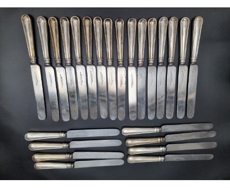 A set of twenty-four 19th century Danish silver handled dinner knives, by Alfred Hinrichsen,&nbsp;hallmarked 1896. 