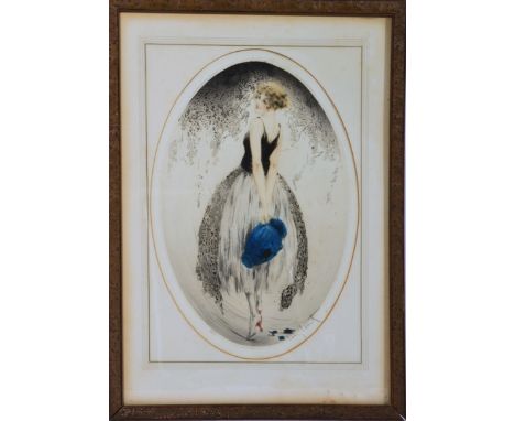 LOUIS ICART  An early 20th century colour etching on a female figures, signed and numbered 222, 45cm x 32cm 