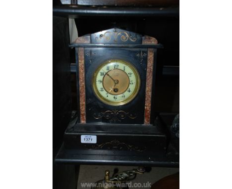 A Marble mantle Clock by W.M. Harris, Uxbridge.
