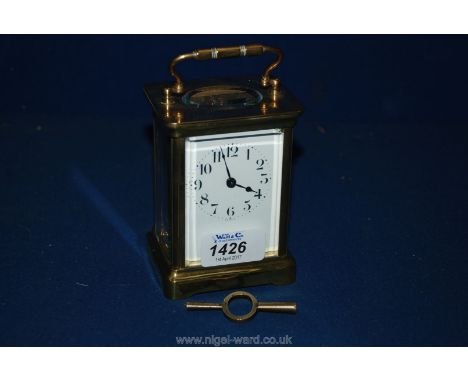 A French Brass Carriage Clock