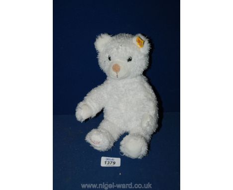 A white Steiff baby Bear, 12'' long