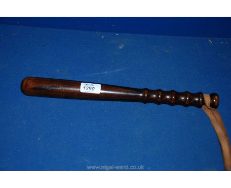 A Vintage wooden Police Truncheon