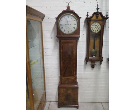 A Scottish mahogany regulator double weight long case clock - the silvered 13 inch diameter dial signed Whytock &amp; Son, Du