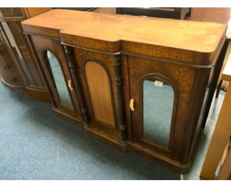 An antique walnut chiffonier base  A/F 