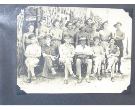 An album of approximately 90 photographs of the Army, including many WWI and WWII. 