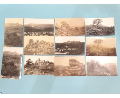 Twenty-four W R Gay RP postcards of Dartmoor tors. 