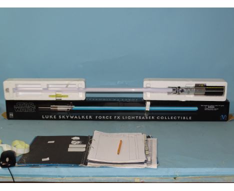 Star Wars: Luke Skywalker FX Light Sabre, Master Replicas, (boxed with stand and instructions), 110cm long.&nbsp;