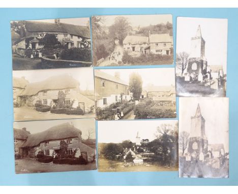 Twelve W R Gay RP postcards of Rattery, including post office (x2), church (x5), police station and cottages (x3) and one of 