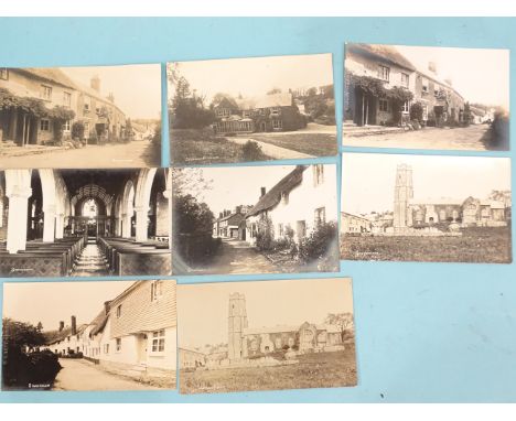 Ten W R Gay RP postcards of Stokenham: post office, church, vicarage, etc. 