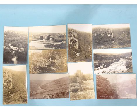 Twenty-four W R Gay RP postcards of Dartmoor, ponies, Dewerstone, bridges and crosses. 