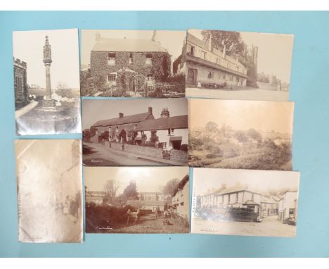 Fifteen W R Gay RP postcards of Harberton and Harbertonford, including boys playing in the river, the cottage, church, shop, 