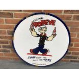 Enamel Drink Popeye Sign