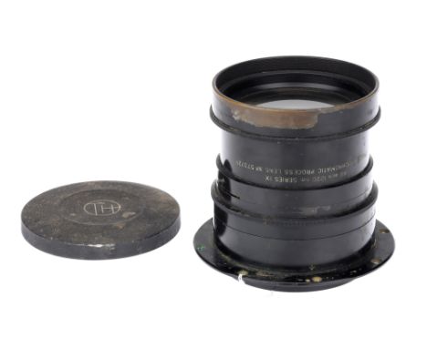 A T.T. &amp; H. Cooke Apochromatic Process Series IX Lens black, 1950s, serial no. 573729, f/16 48in., barrel P, aperture rin